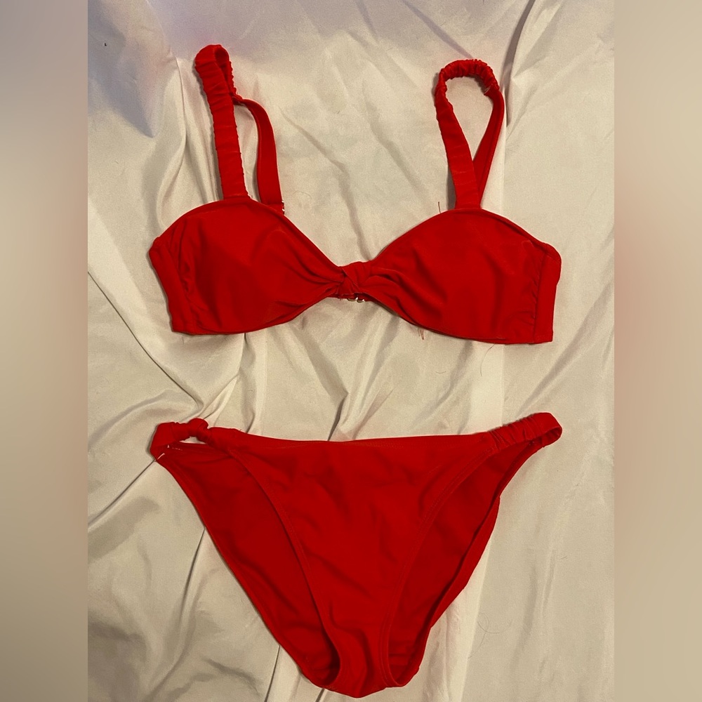 Juniors red bikini